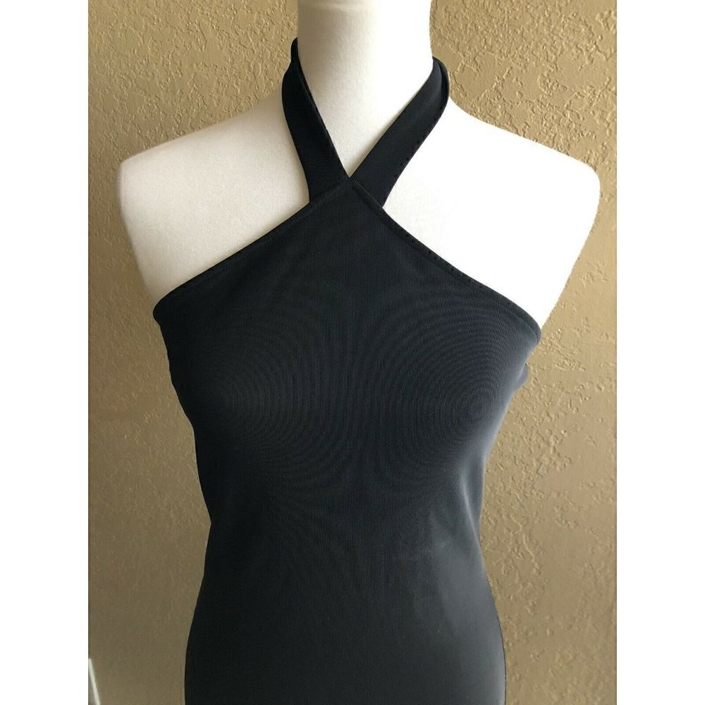 Free Press Womens Black Stretch Halter Tie Neck Dress Dress Size M - Picture 9 of 11